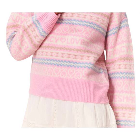 NEW LOVESHACKFANCY emberly crew pullover in peach dream